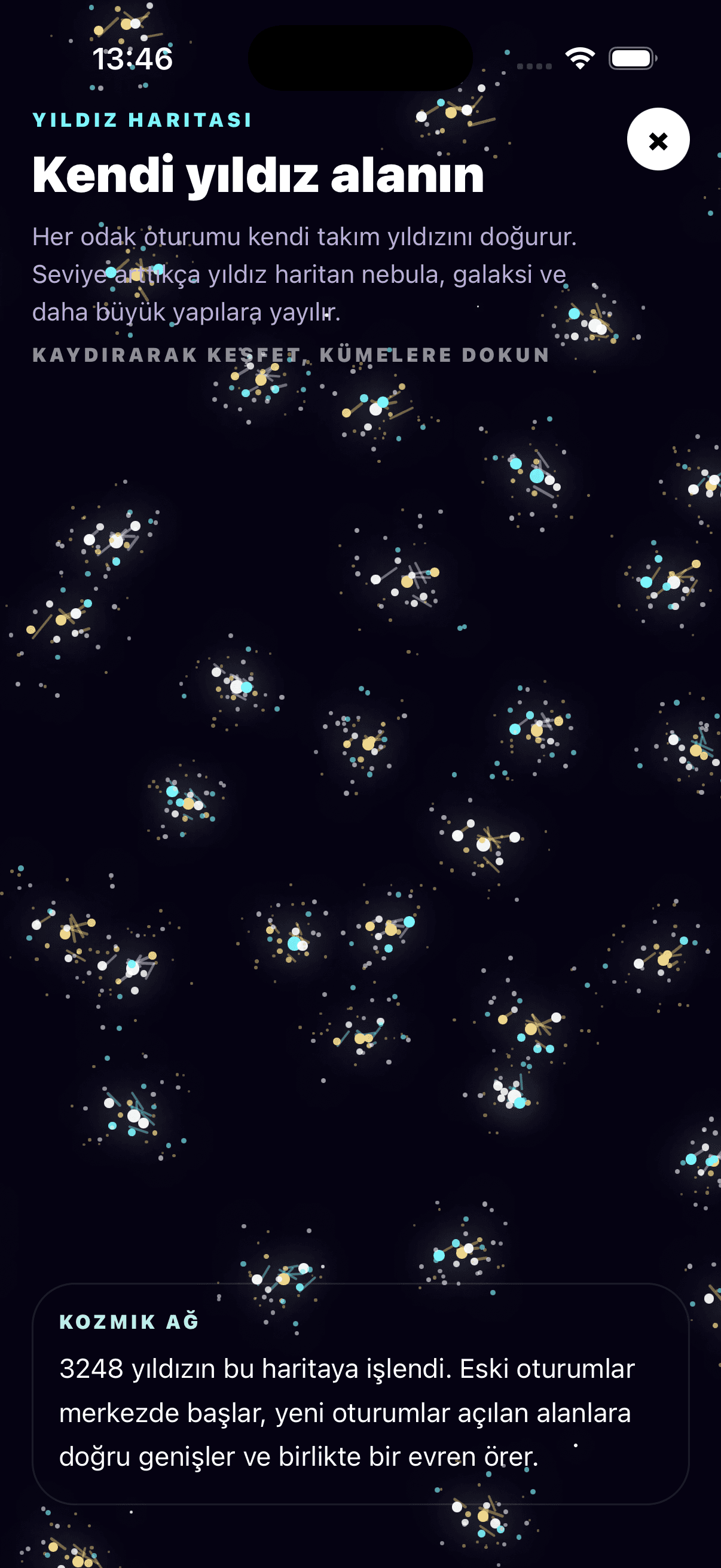 NovaCandle star map screen